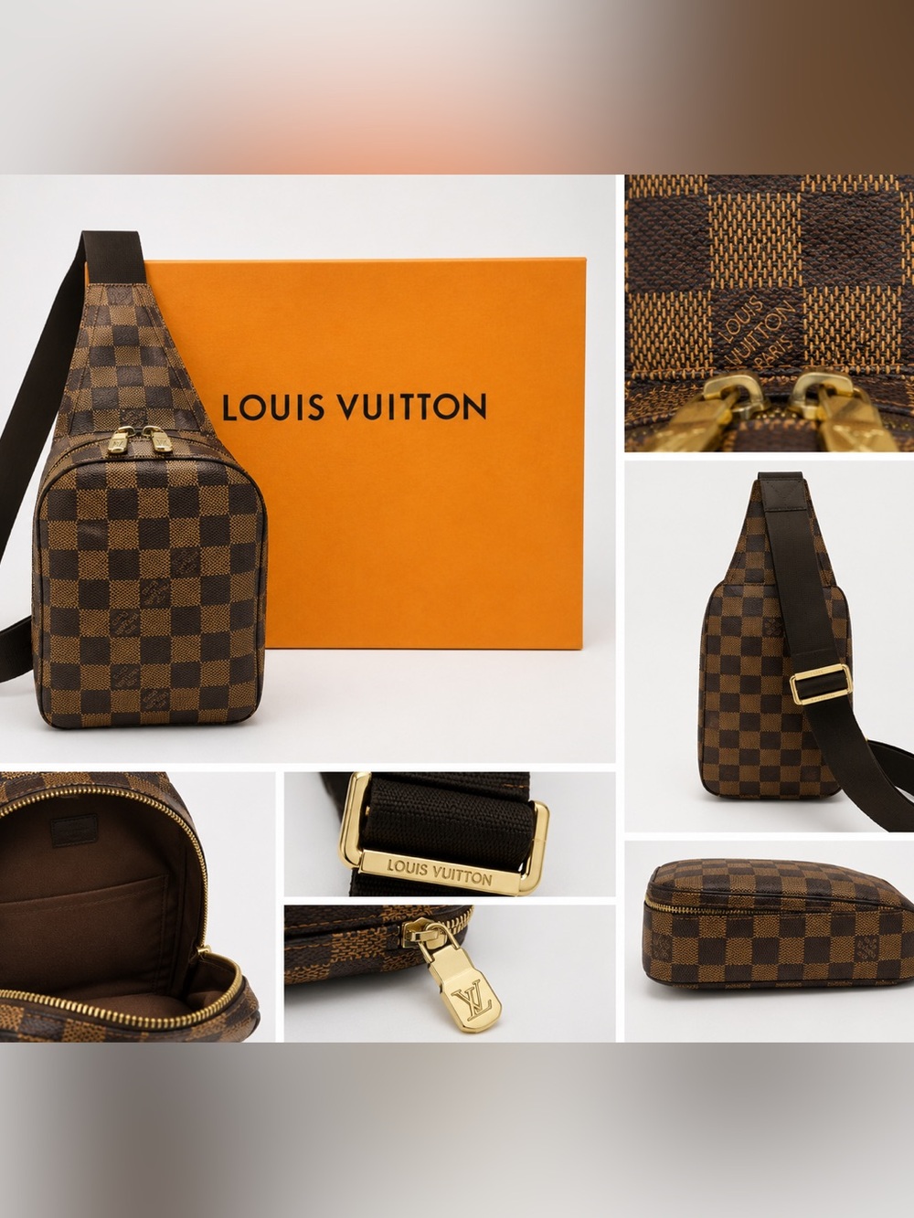Louis Vuitton Geronimos Damier Ebene Waist Belt Crossbody Bag
